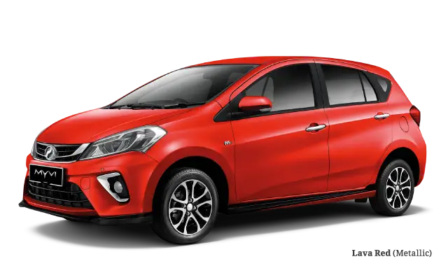 Red Compact Car in Metallic Finish