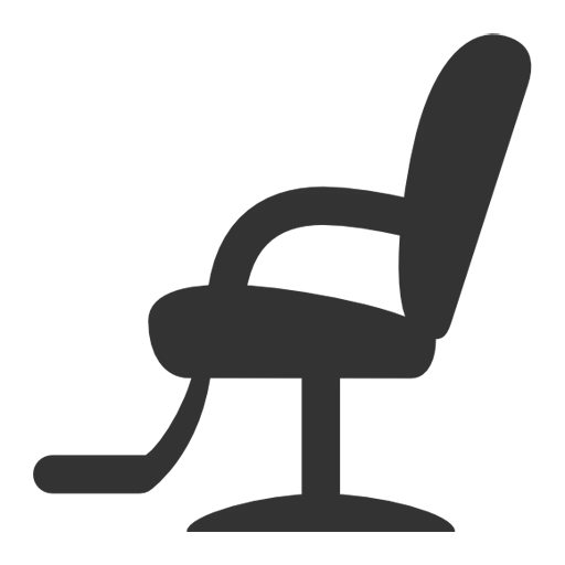 Silhouette of a Barber Chair