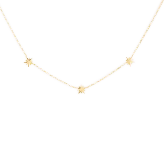 Gold Necklace with Star Pendant Design