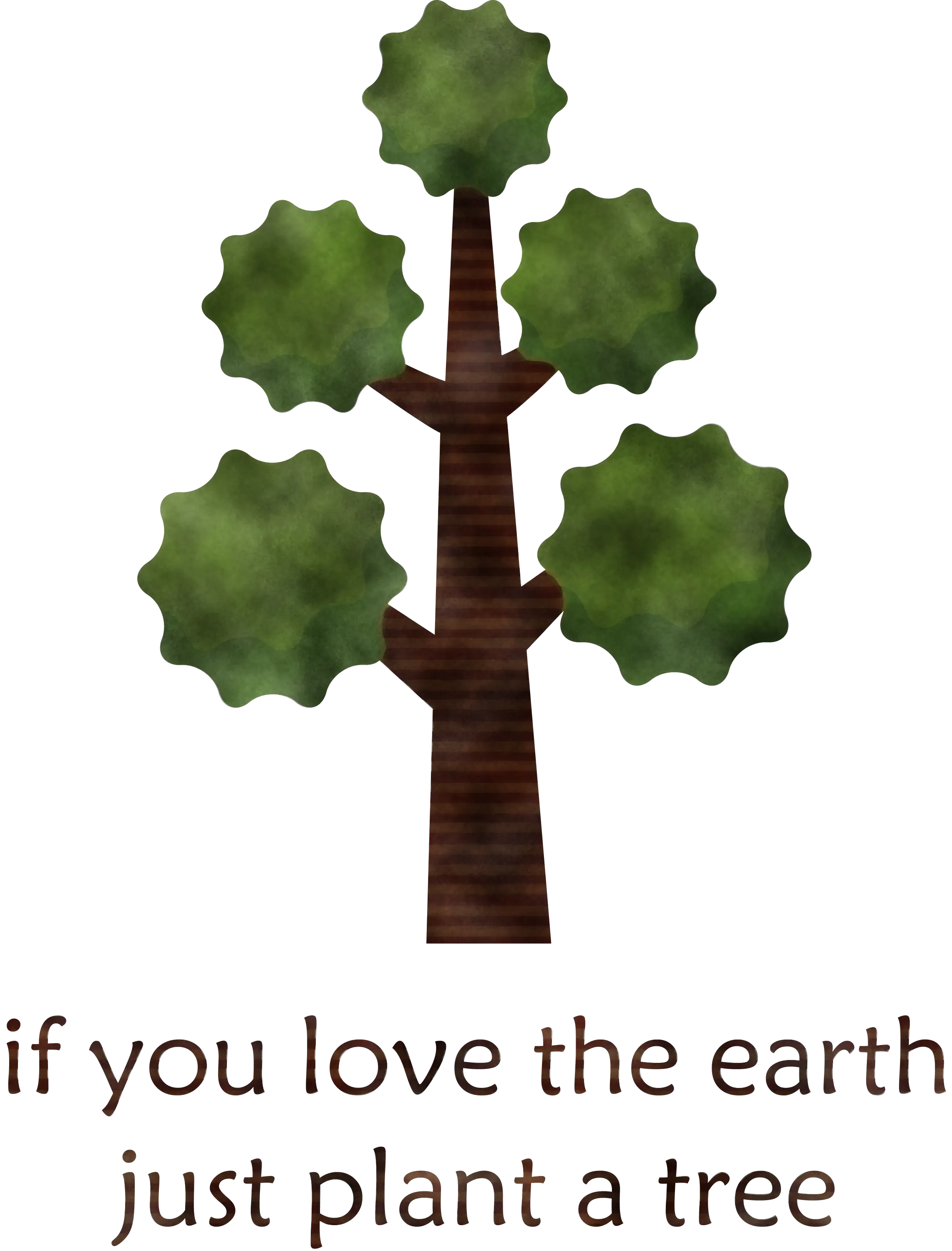 Geometric Tree Illustration Advocating Nature Care