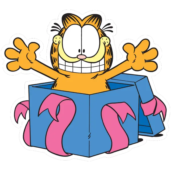 Garfield in a Gift Box