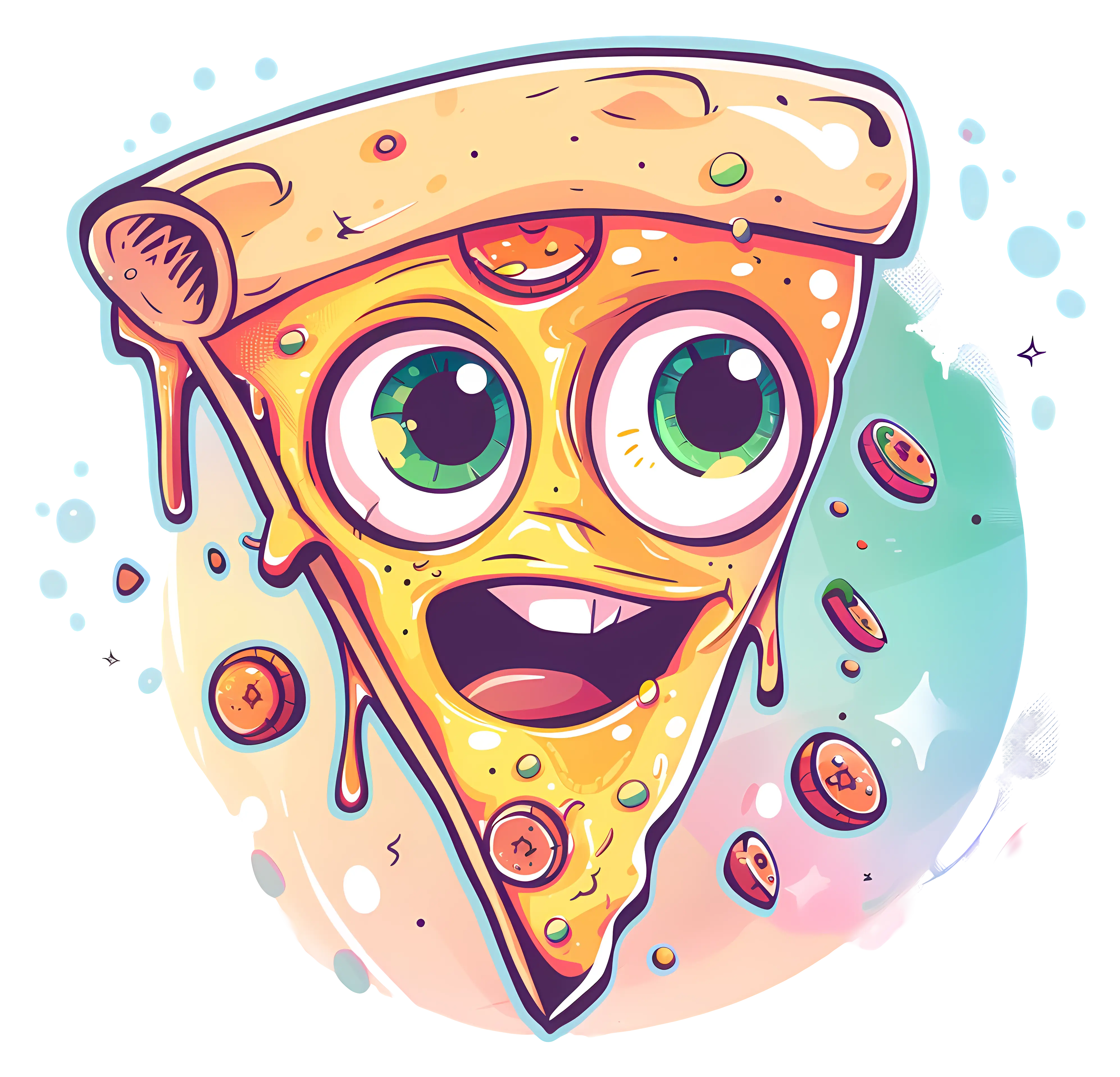 Cartoon Pizza Slice