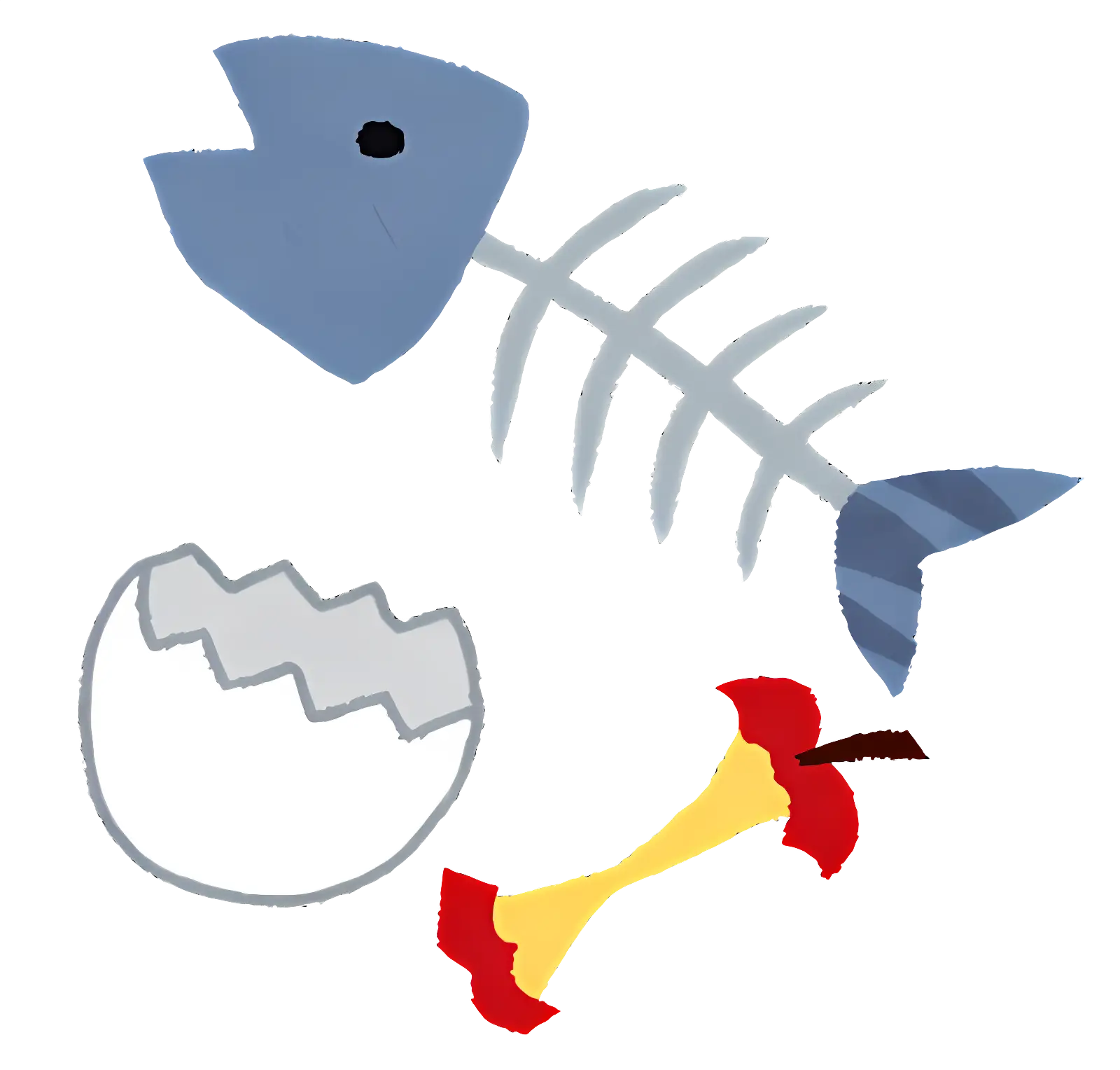 Illustration of Food Waste Items