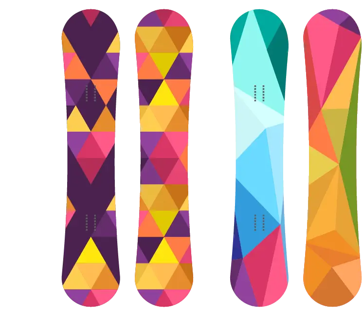 Colorful Snowboards for Winter Sports