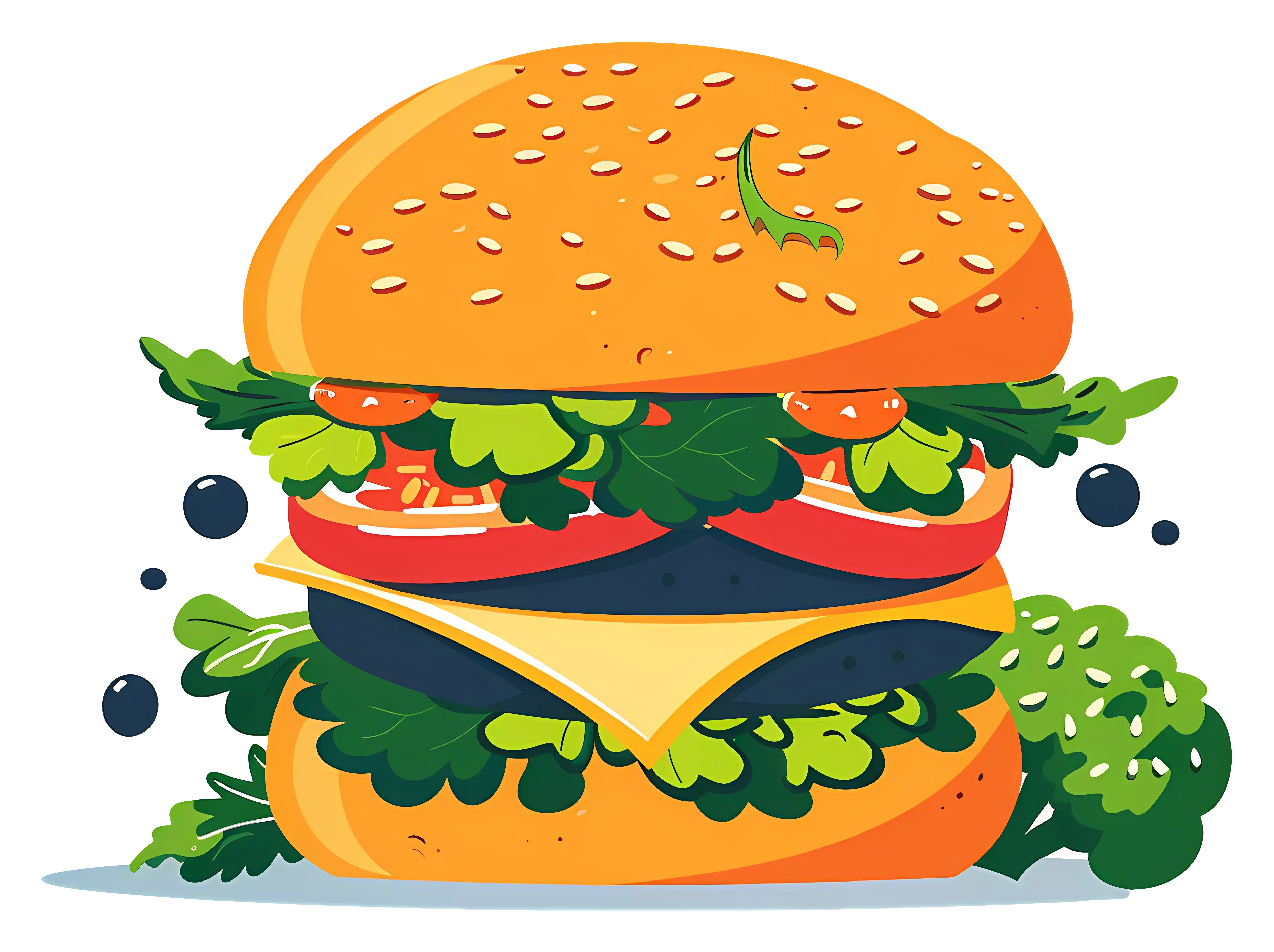 Vibrant Vegetarian Burger with Fresh Ingredients