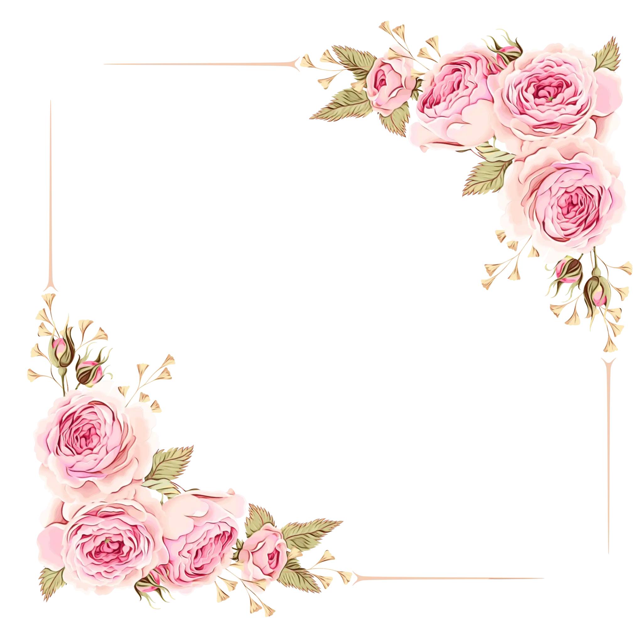 Delicate Floral Decorative Frame