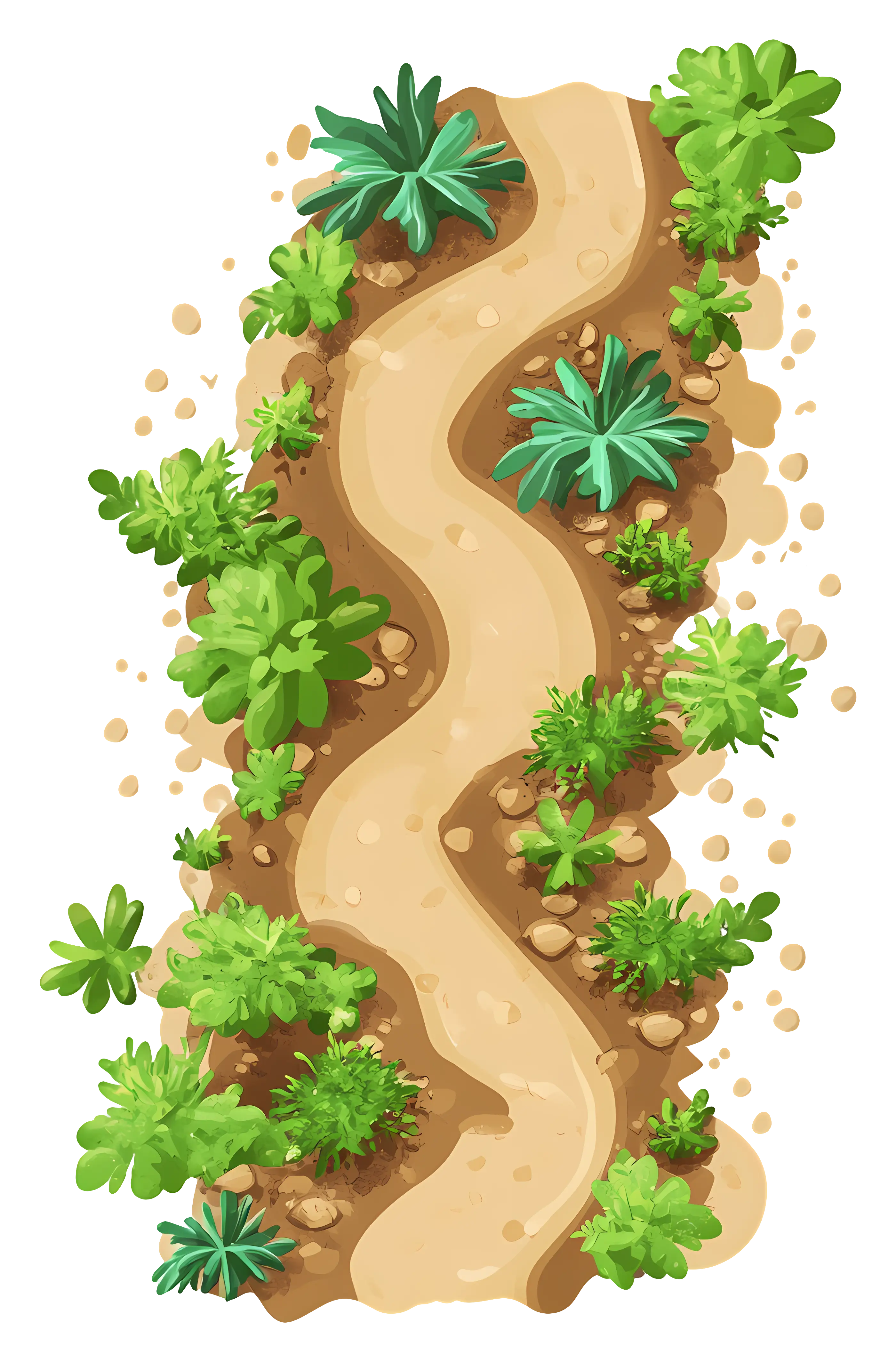 Winding Garden Pathway