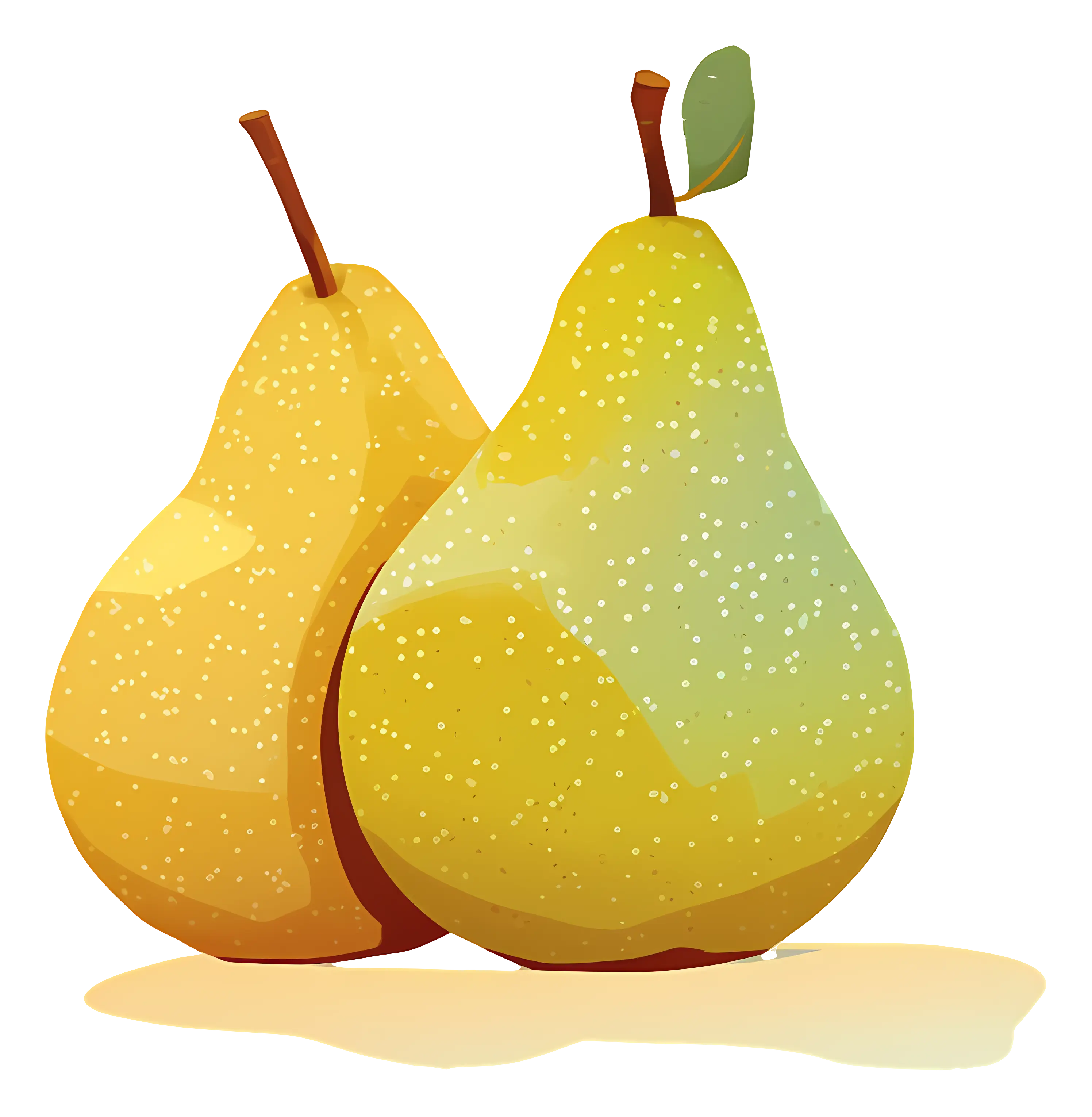 Illustration of Two Juicy Pears