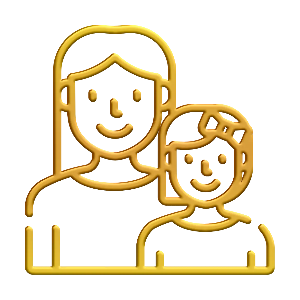 Parent and Child Family Outline Icon