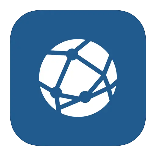 Blue Network Icon for Internet App