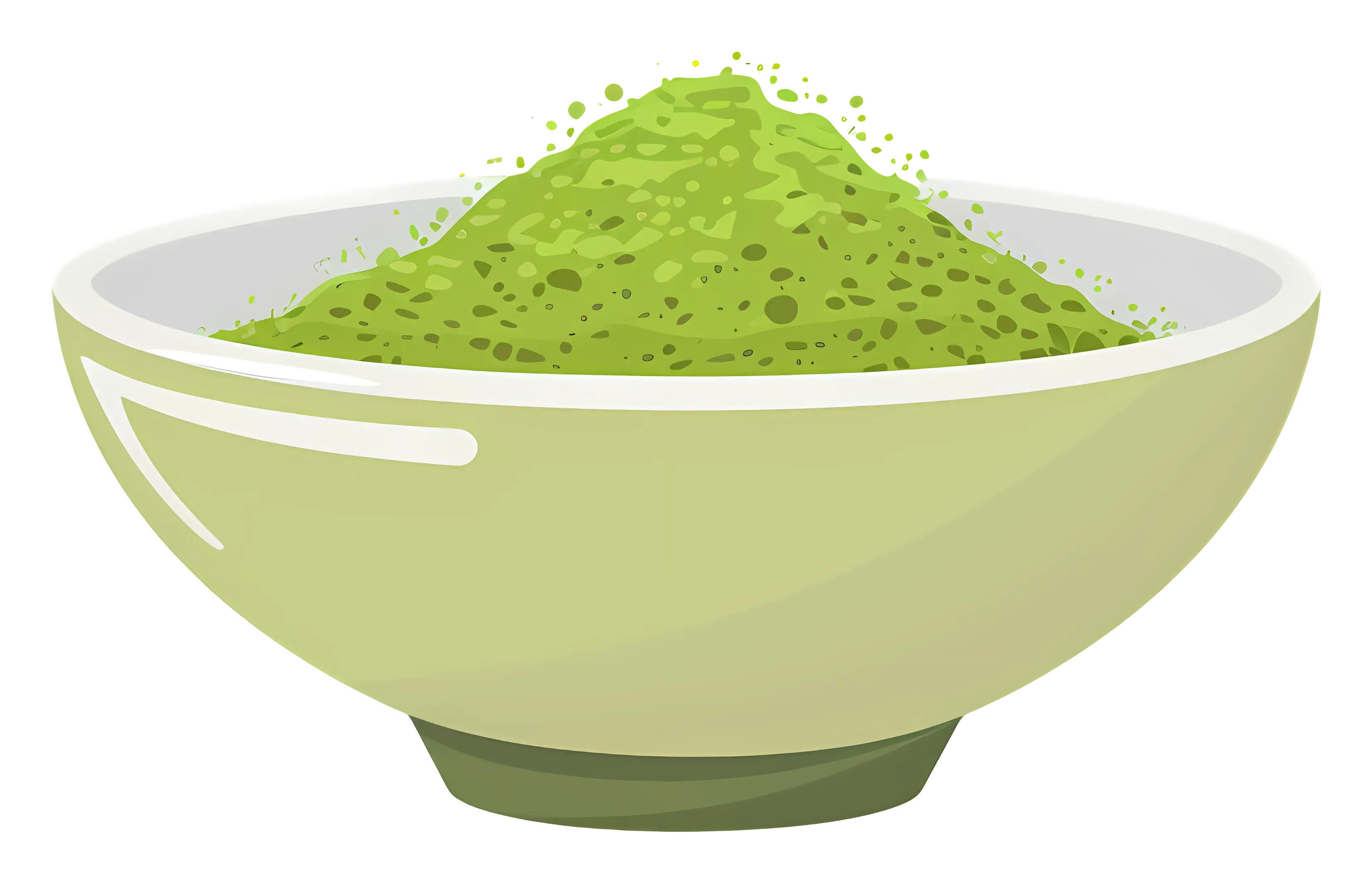 Green Powder in a Bowl