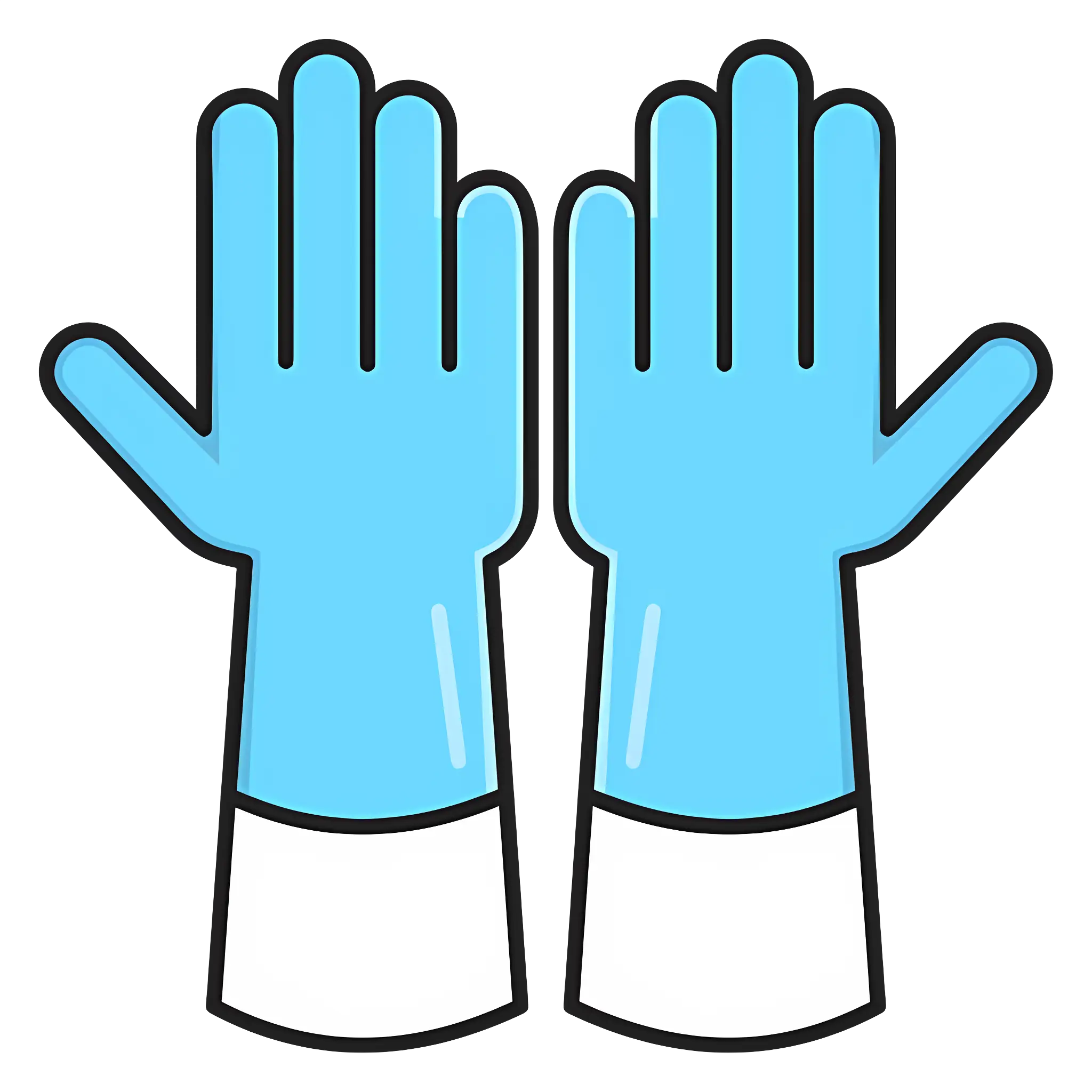 Pair of Blue Rubber Gloves