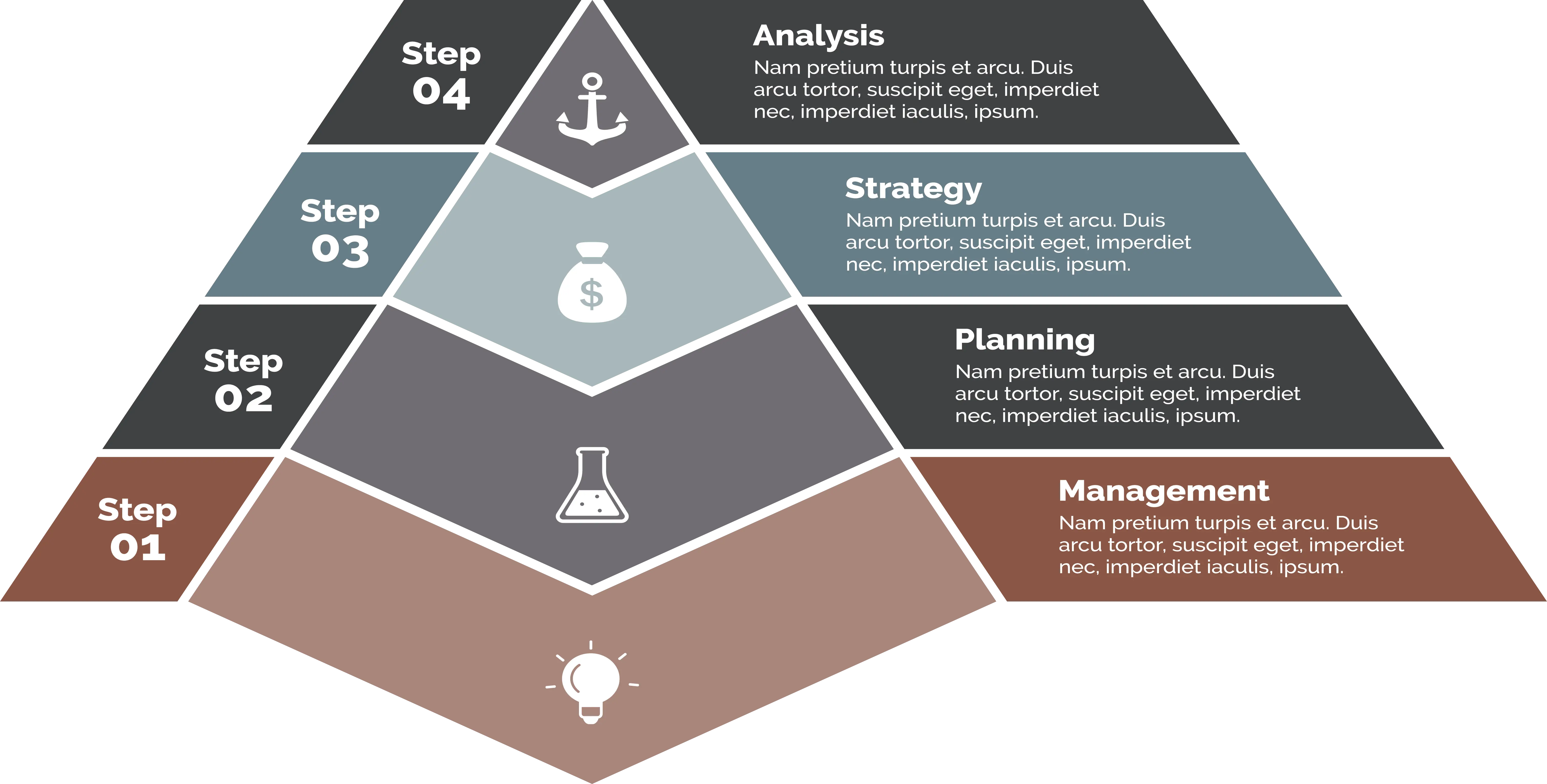 Business Pyramid Chart for Strategy