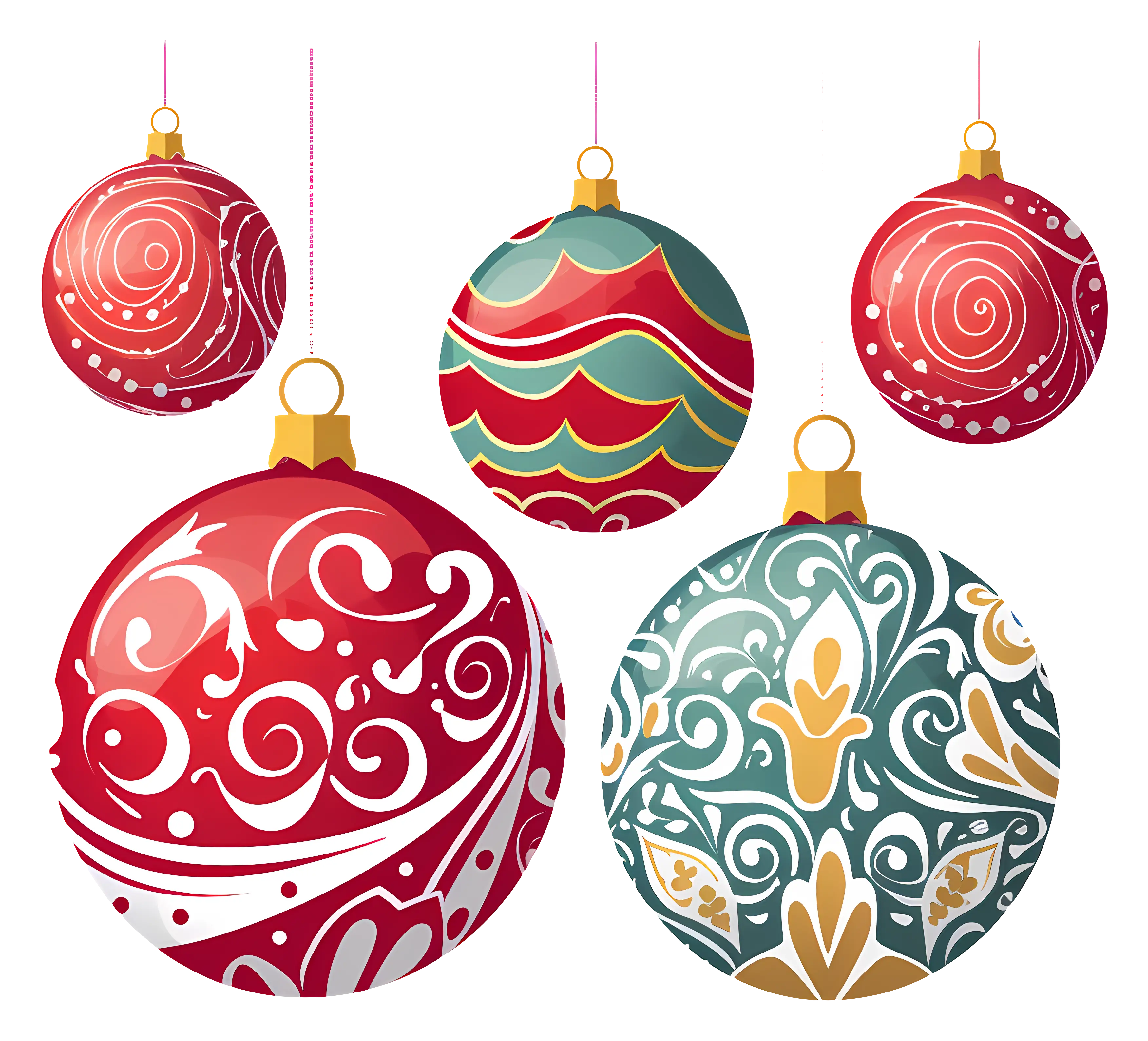 Colorful Christmas Ornaments