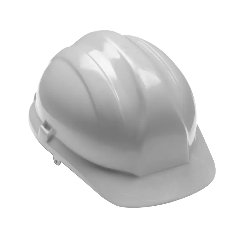 White Construction Helmet for Safety