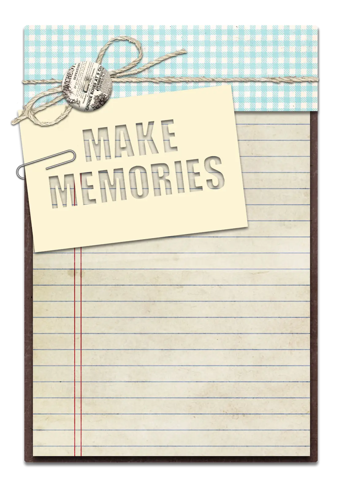 Notepad with Make Memories Label