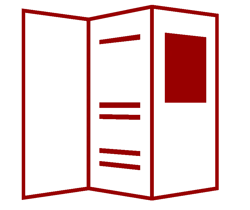 Tri-Fold Brochure Illustration in Red