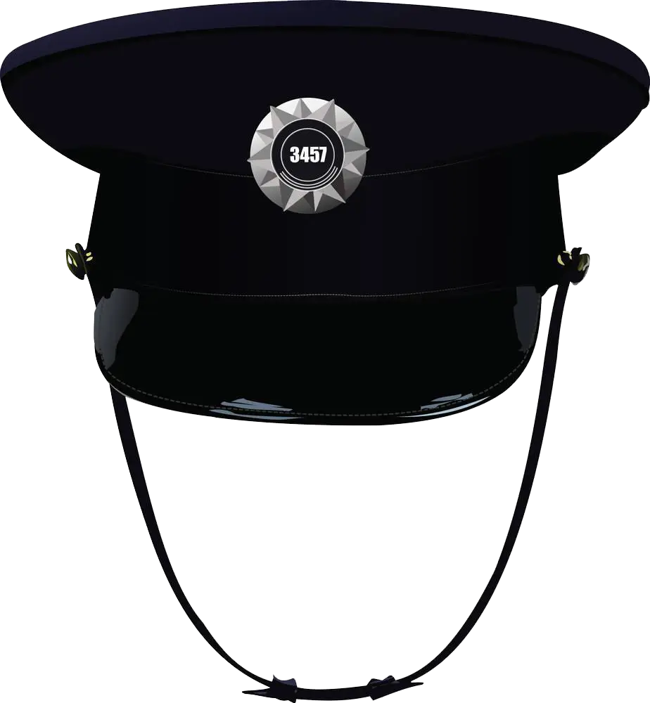 Police Hat with Badge