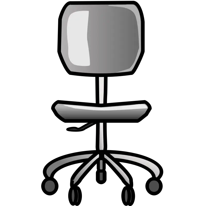 Grey Office Chair with Wheels