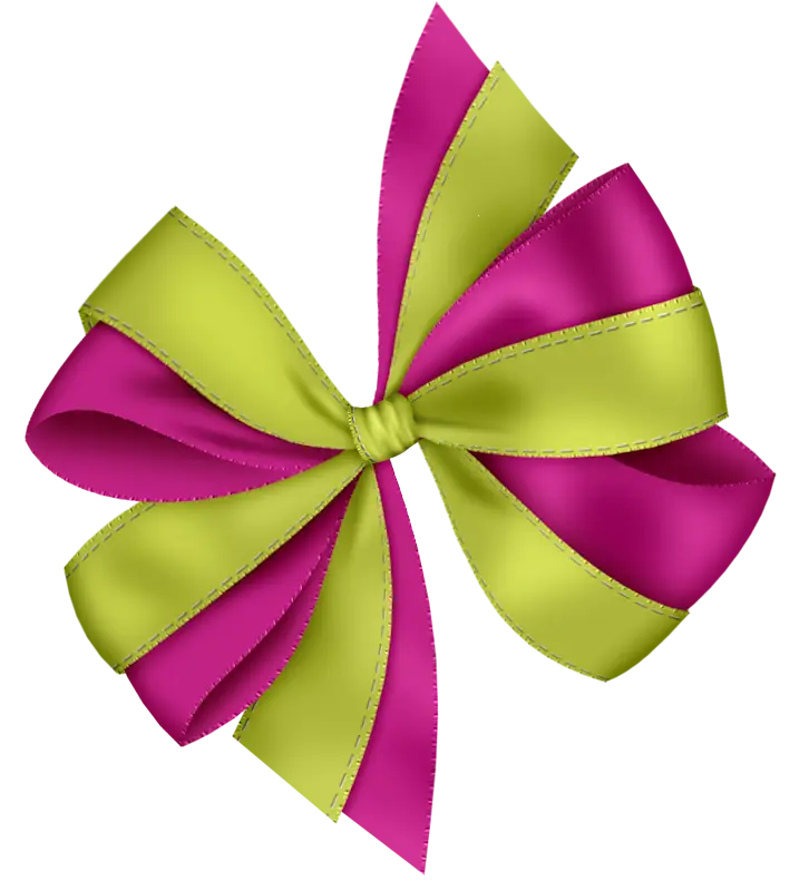 Pink and Green Decorative Ribbon