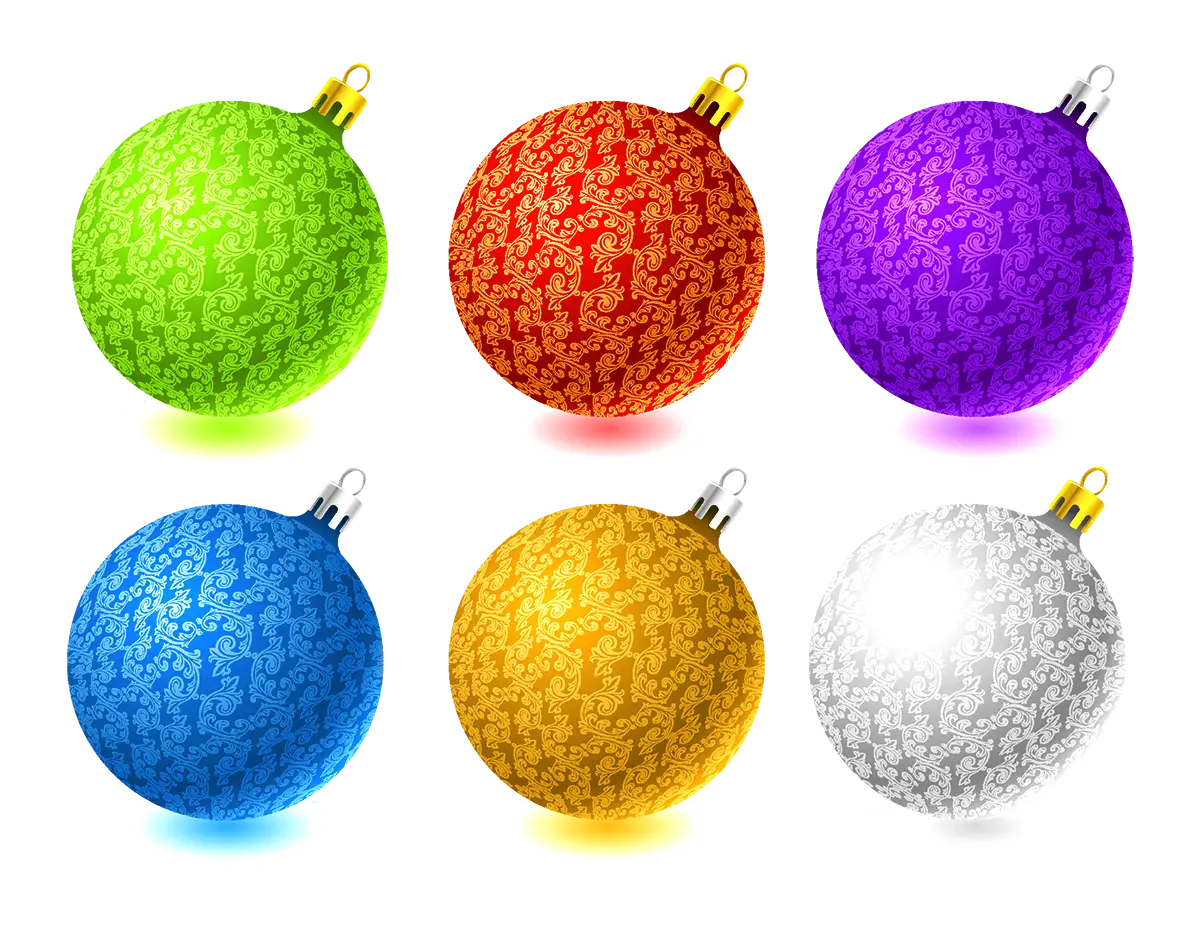 Colorful Christmas Ornaments