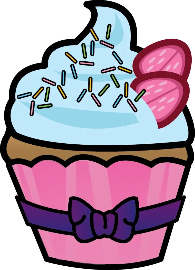 Colorful Cupcake with Frosting and Sprinkles