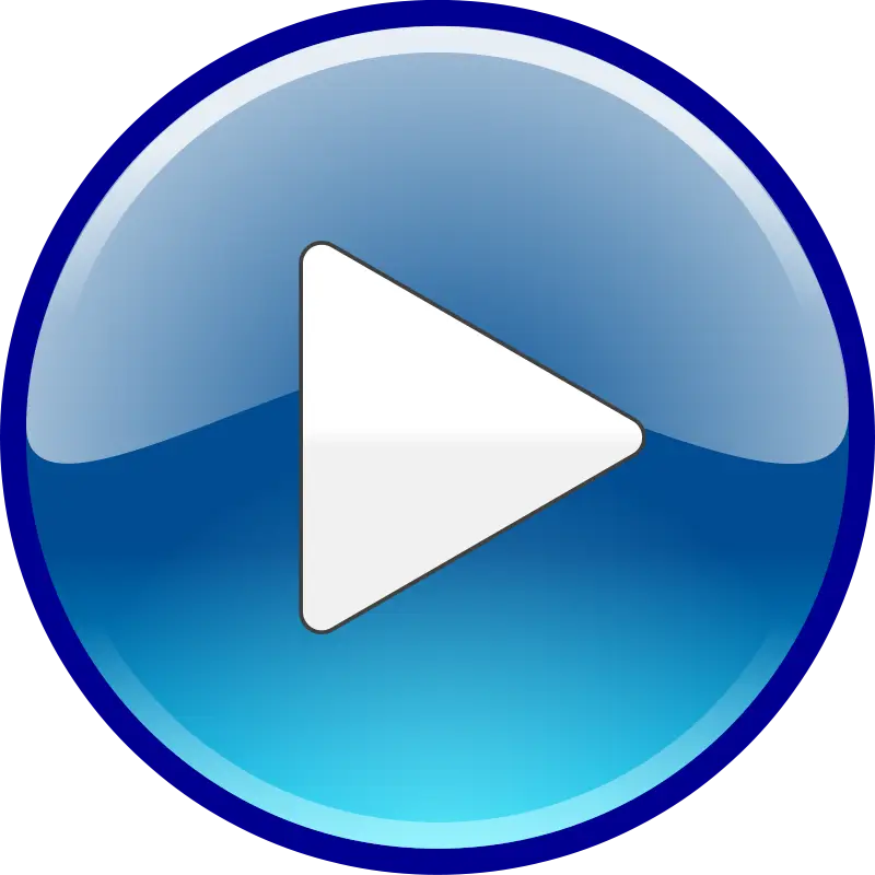 Blue Play Button Icon