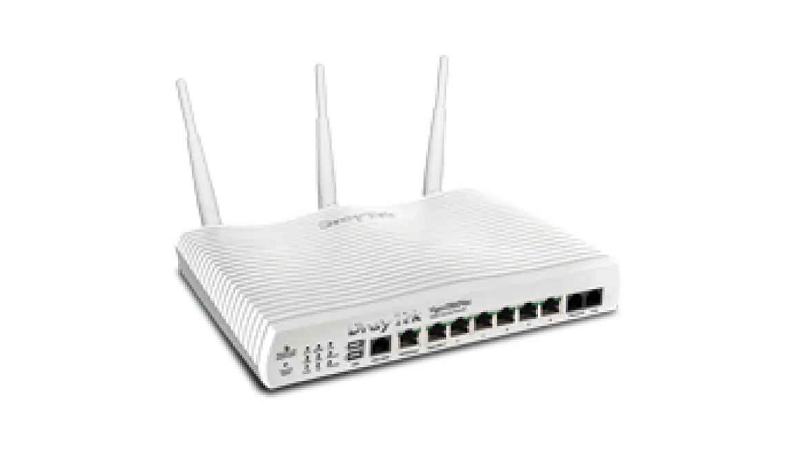 White Wireless Router with Three Antennas