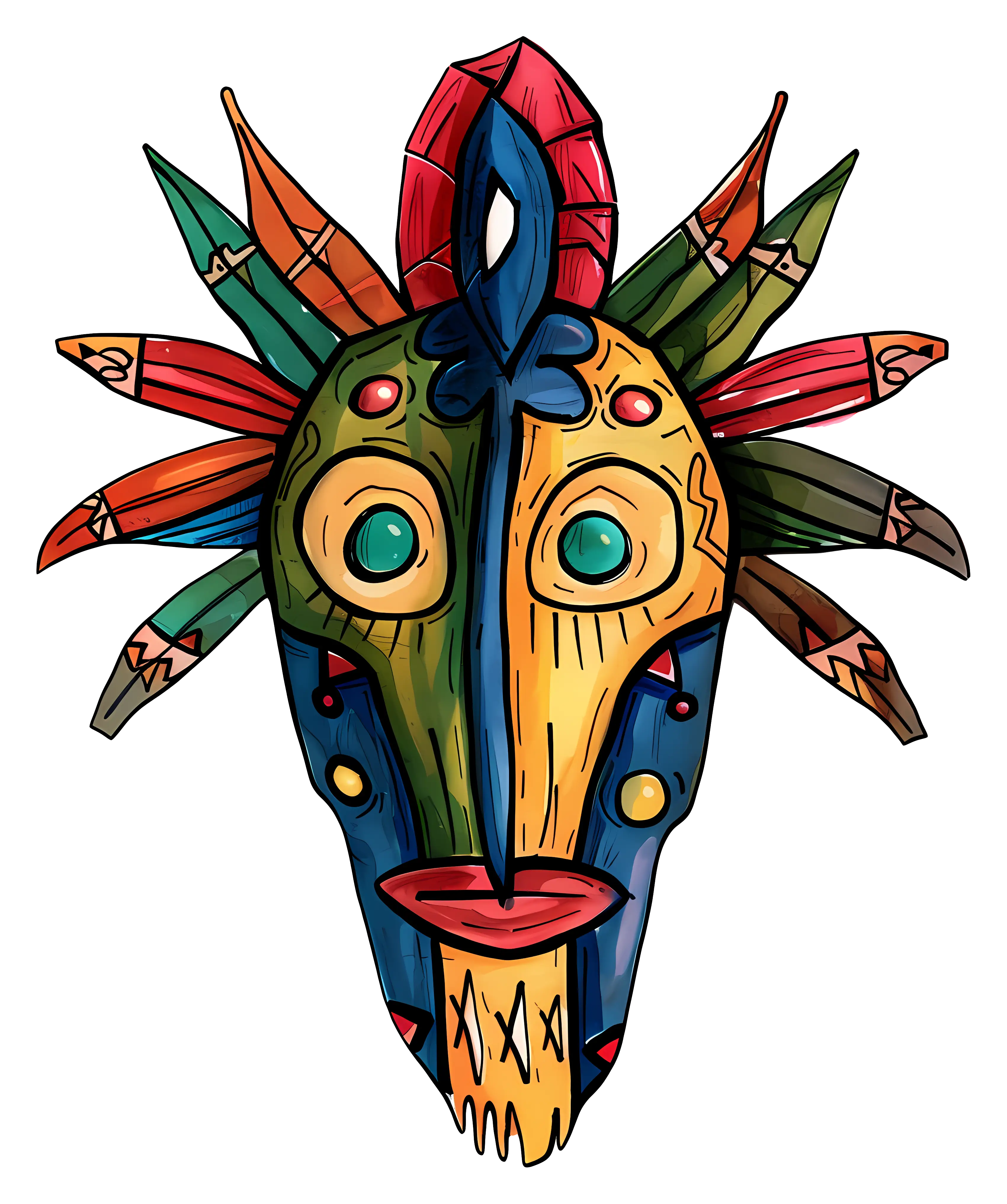 Colorful Tribal Mask