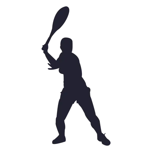Silhouette of Tennis Player