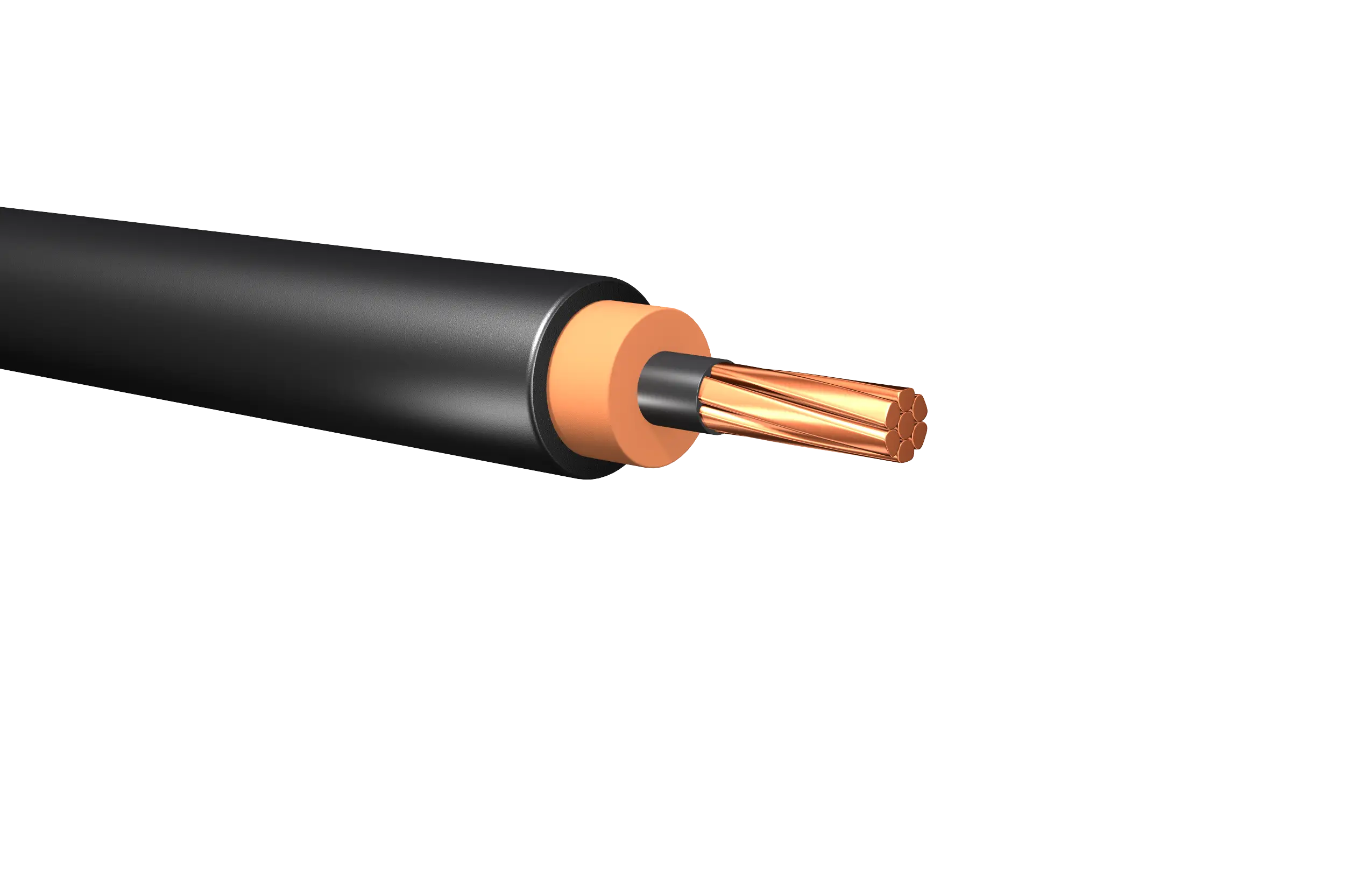 Copper Electrical Wire with Black Insulation