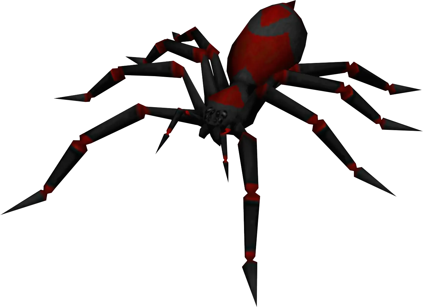 Red and Black Spider Illustration