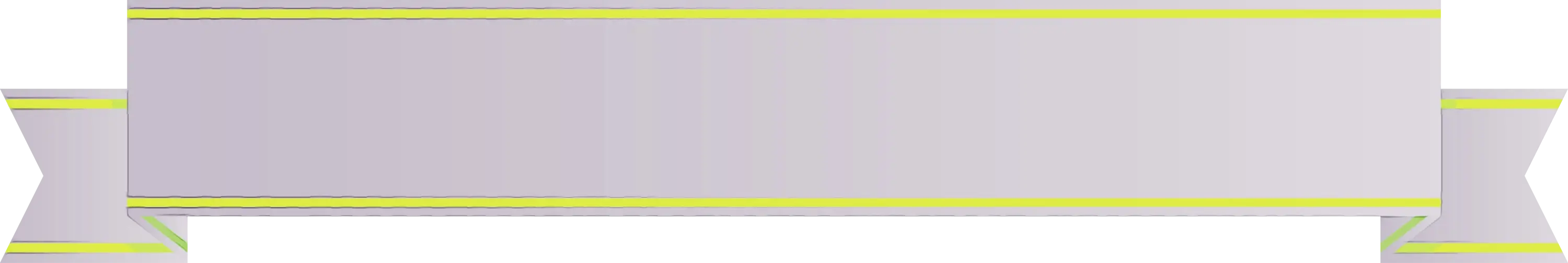 Gray Ribbon Banner with Yellow Edge