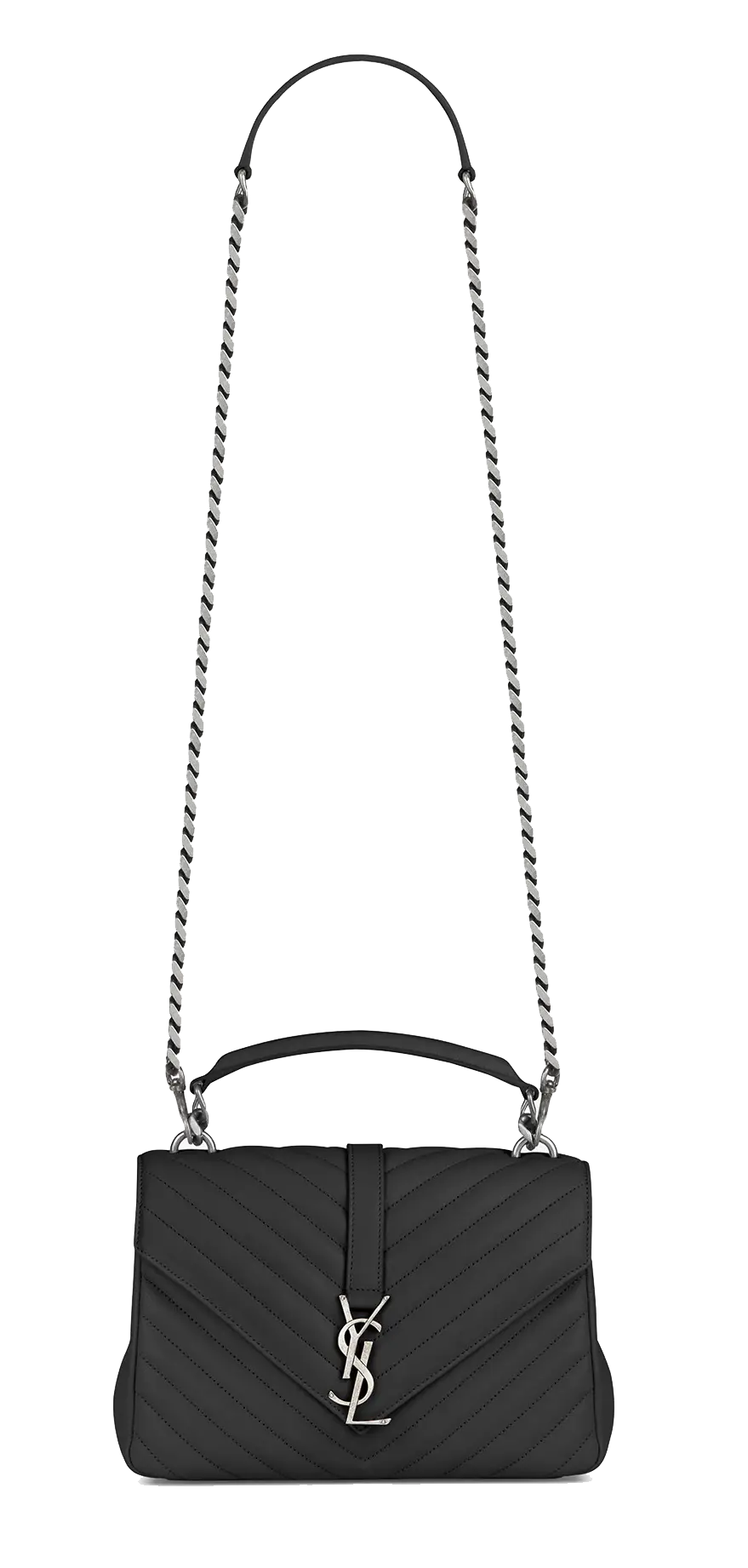 Black Handbag with Chain Strap Illustration