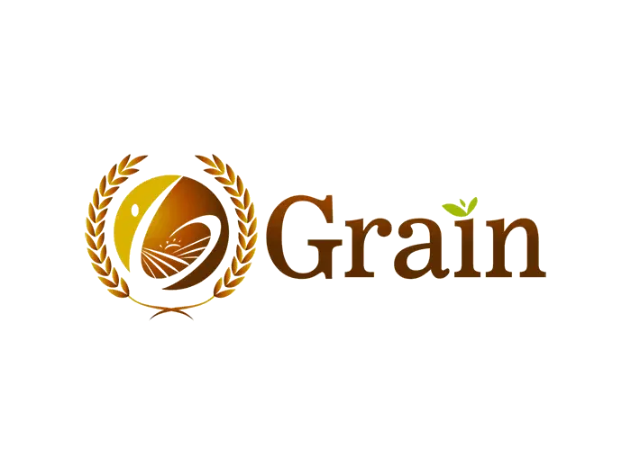Grain Logo with Wheat Symbol