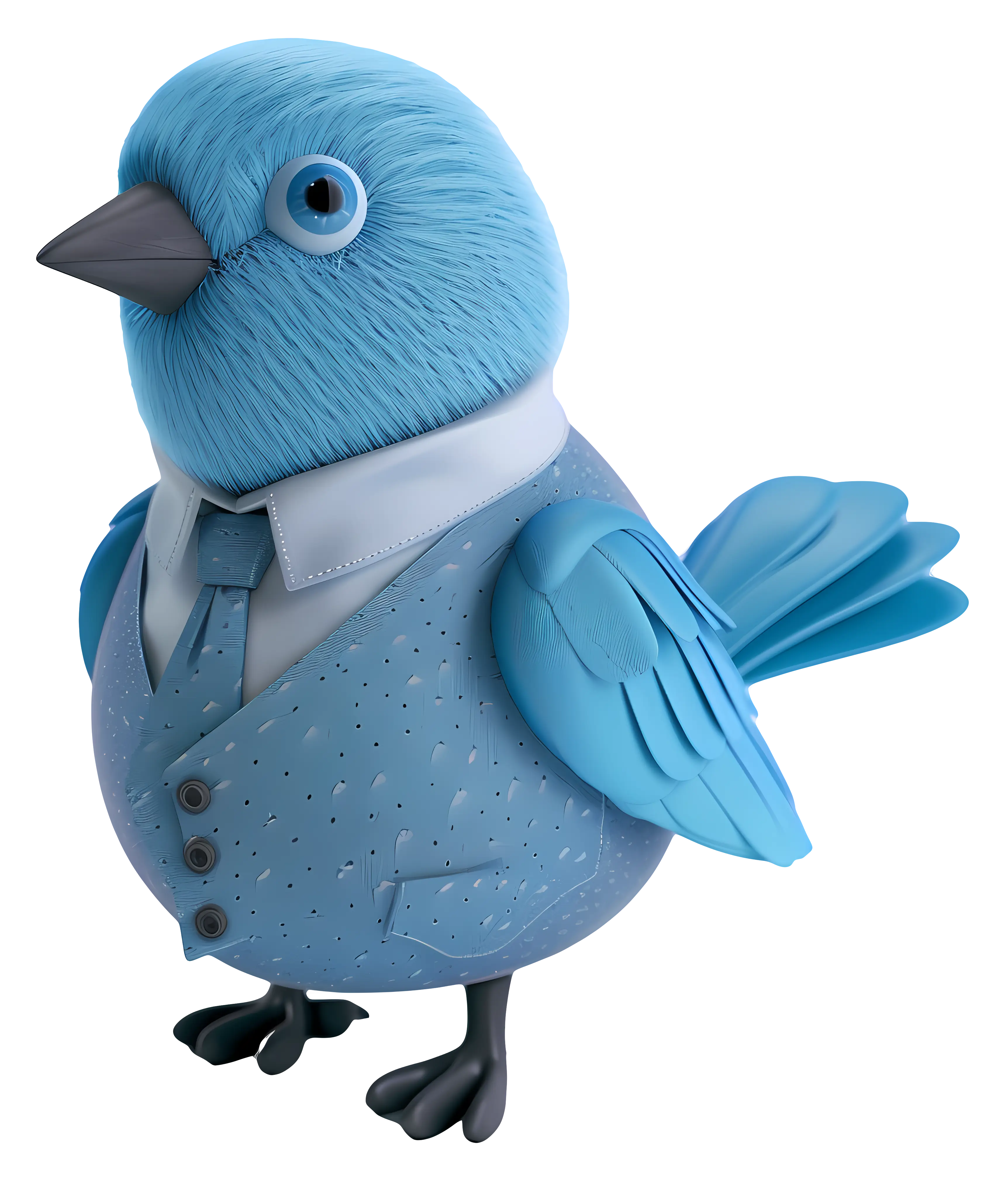 Blue Bird in Suit