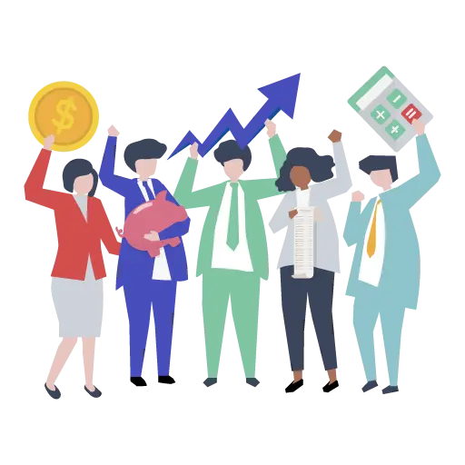 Teamwork Illustration for Business Success