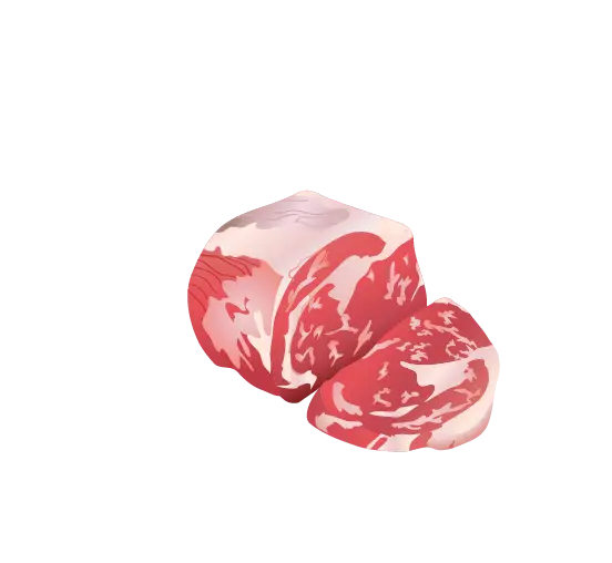 Raw Beef Meat Slices