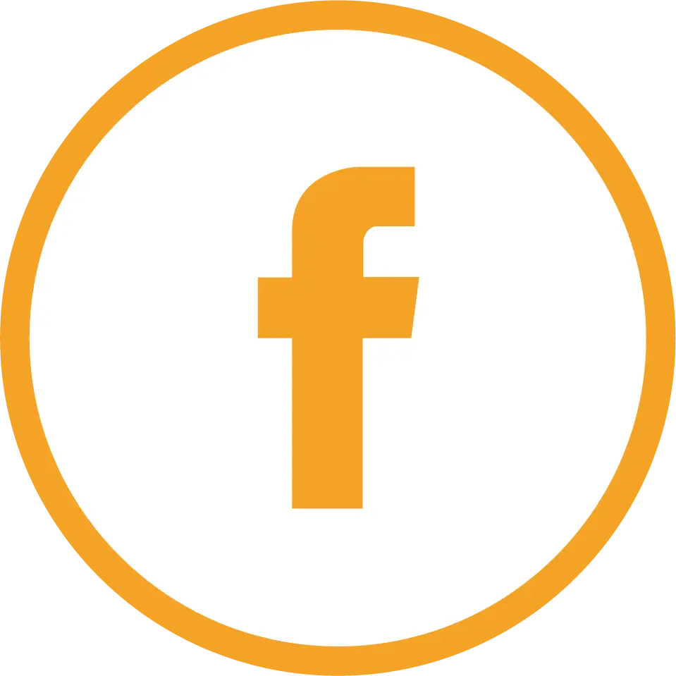 Orange Circular Logo with F Letter