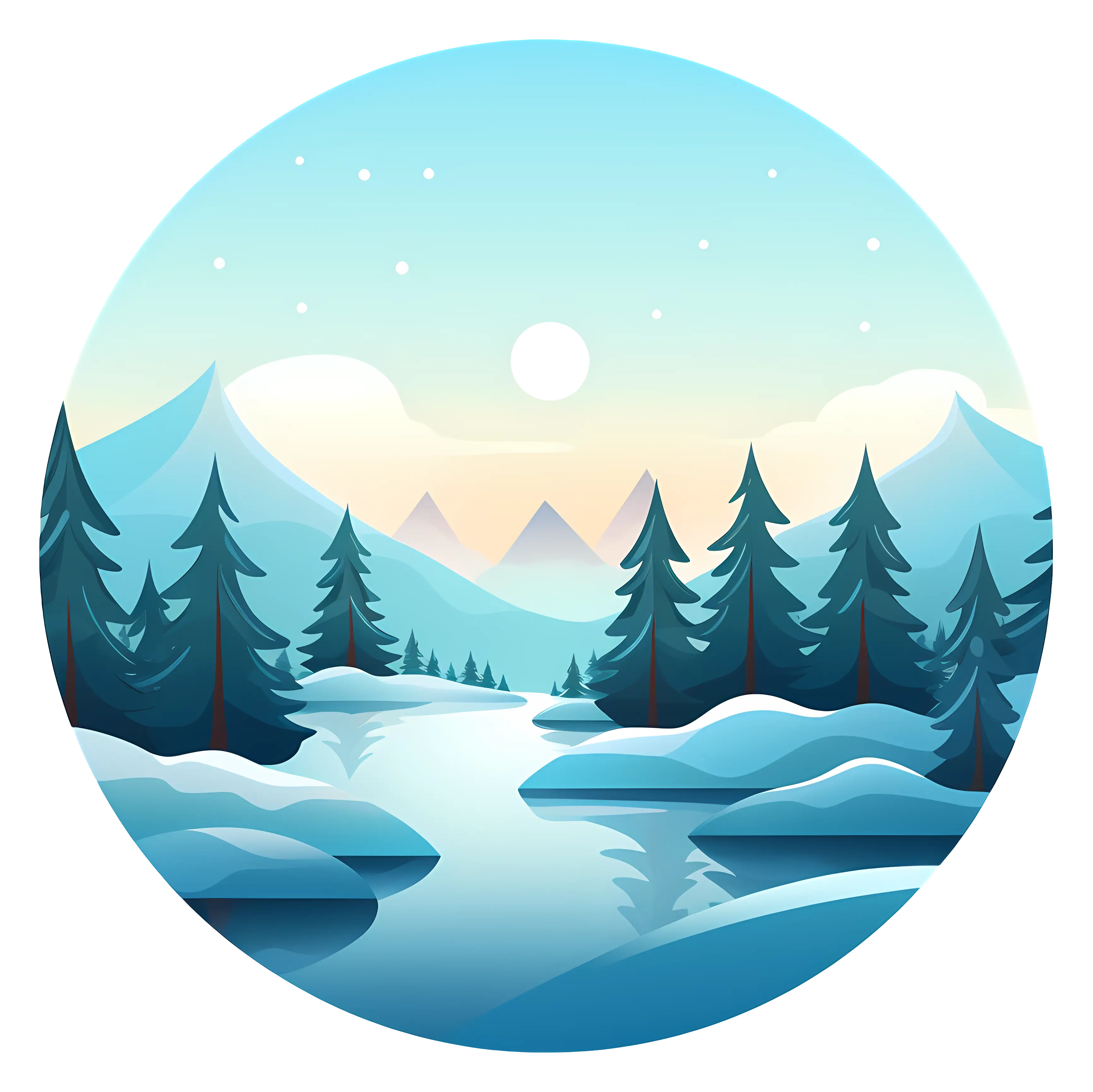 Beautiful Winter Mountain Landscape