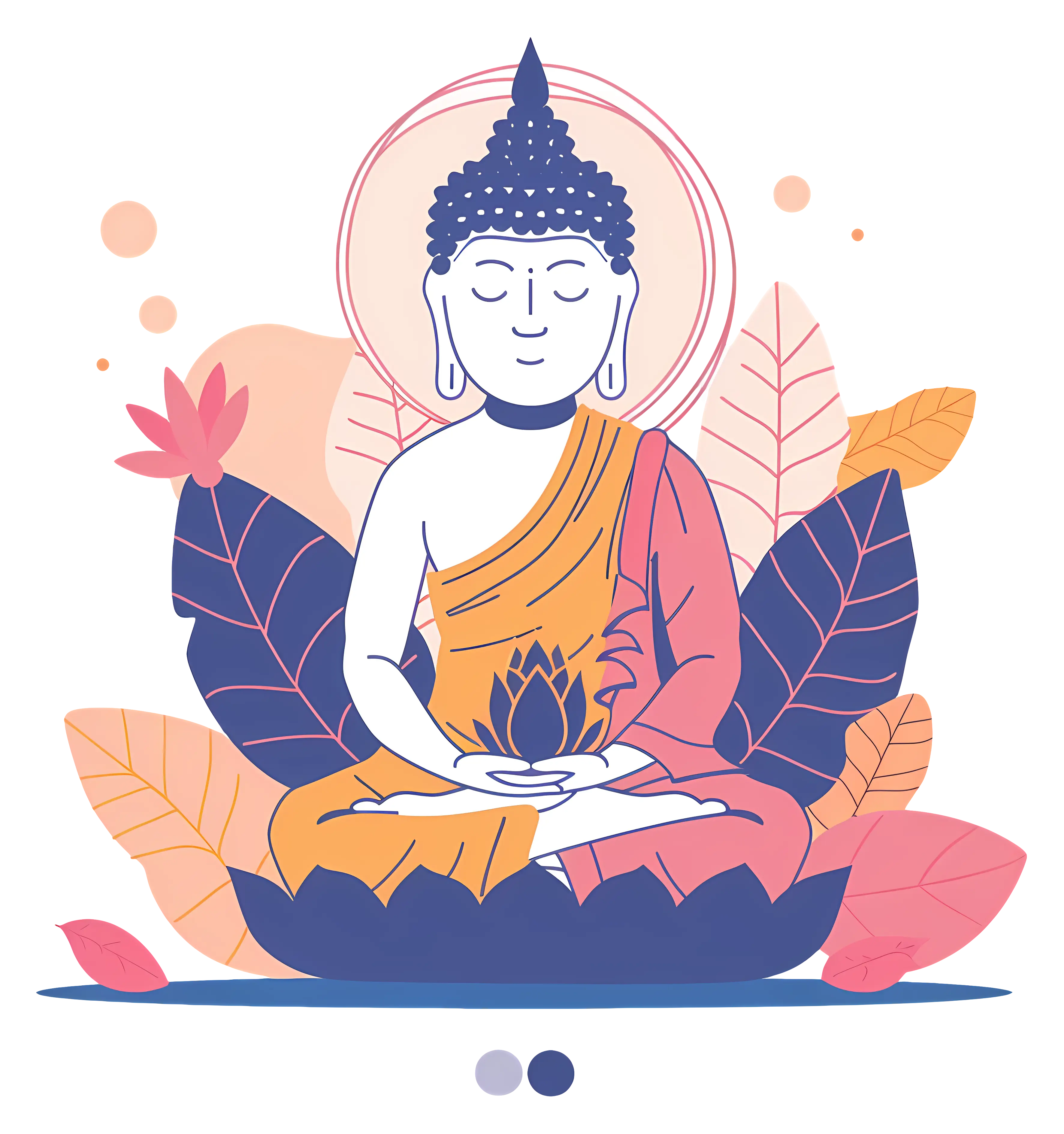 Serene Meditating Figure Illustration
