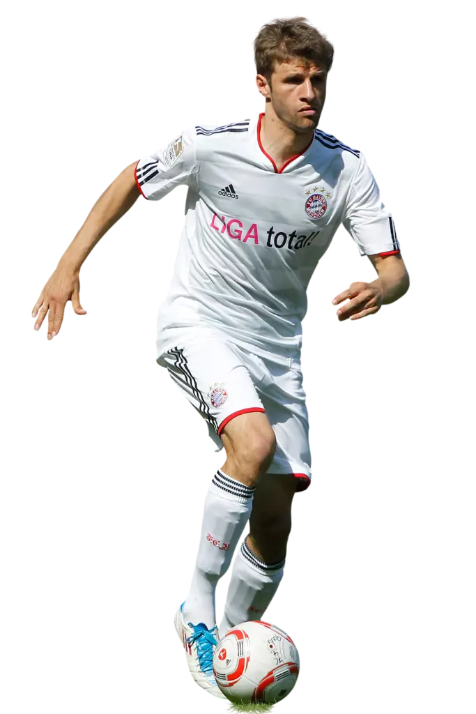 Soccer Player in Action with Ball