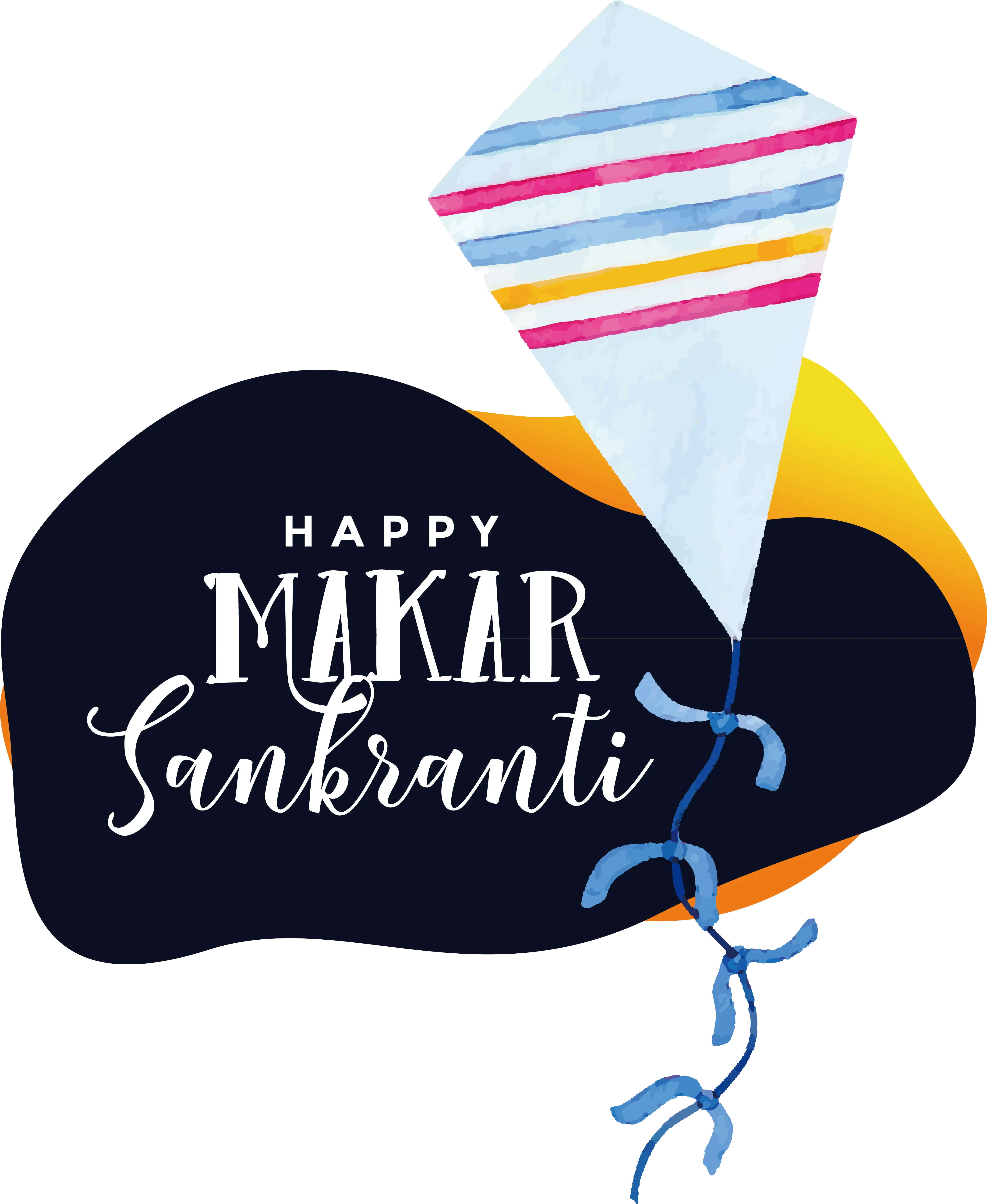 Unique Blue Kite for Makar Sankranti