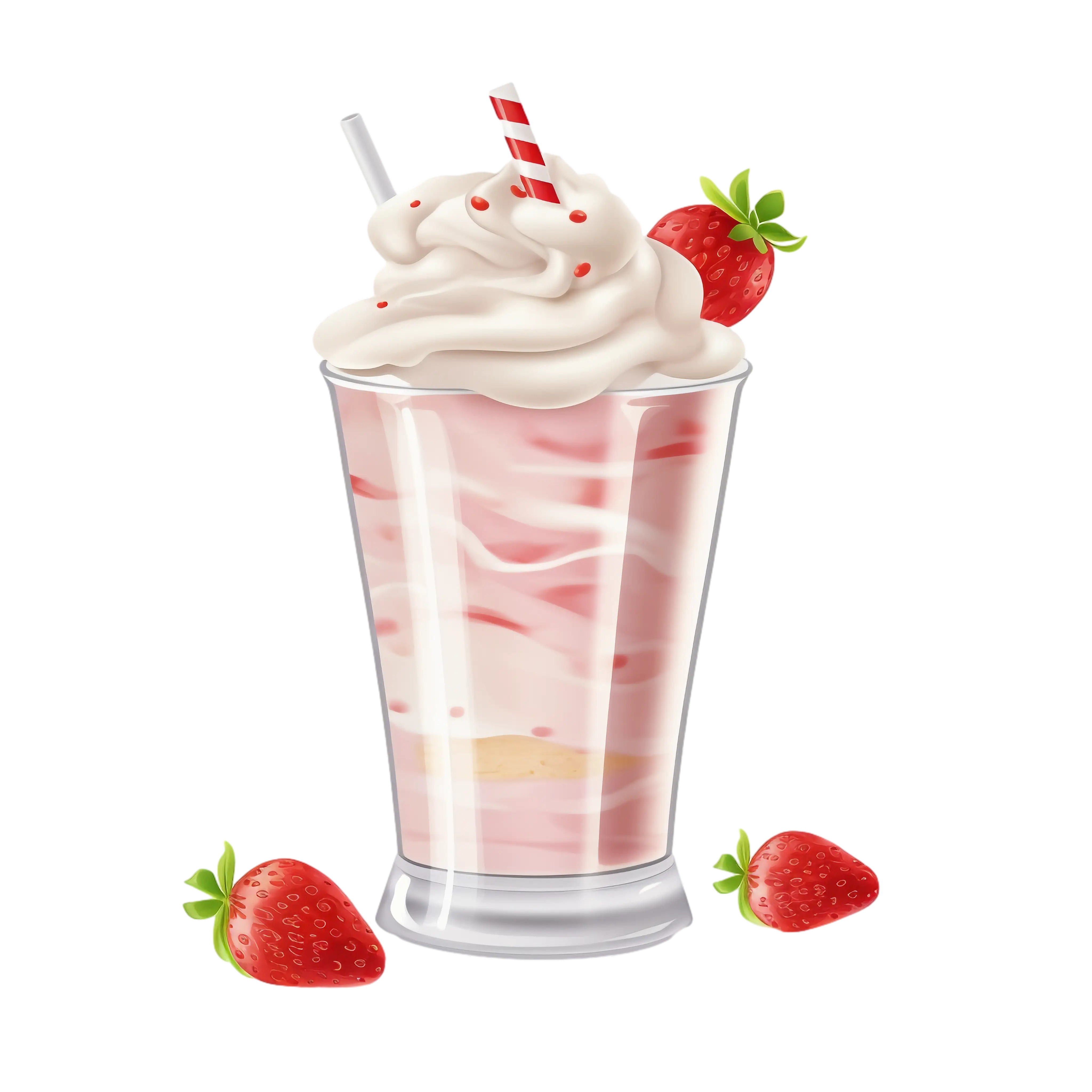 Strawberry Milkshake Glass