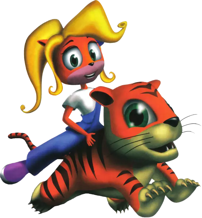 Cartoon Girl Riding a Playful Tiger
