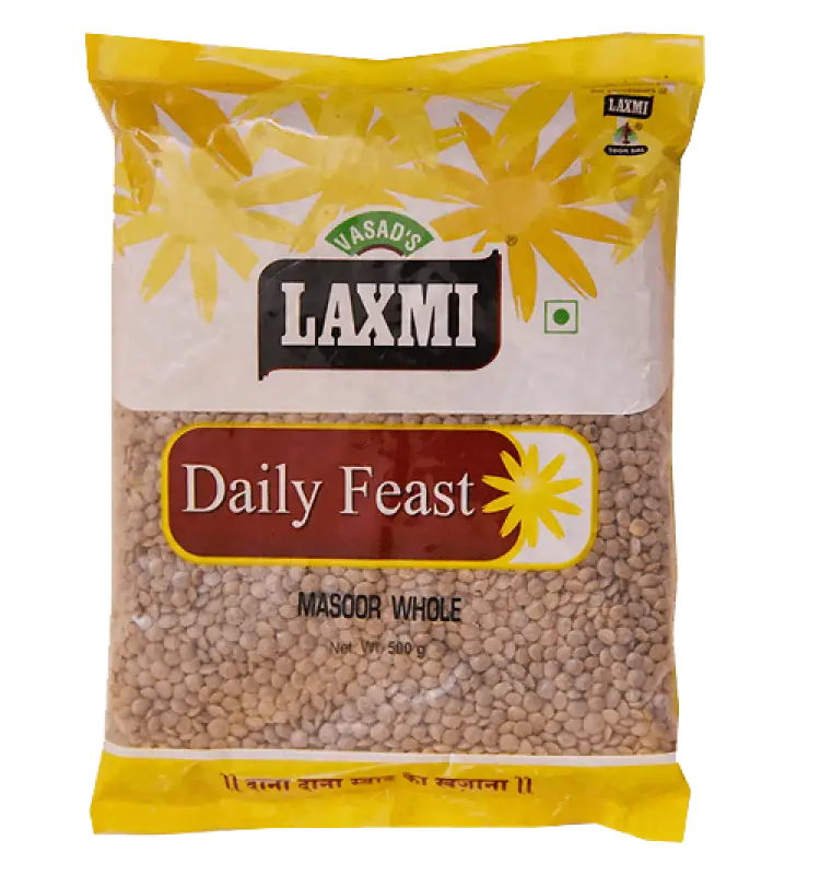 Laxmi Masoor Whole Lentils Packaging