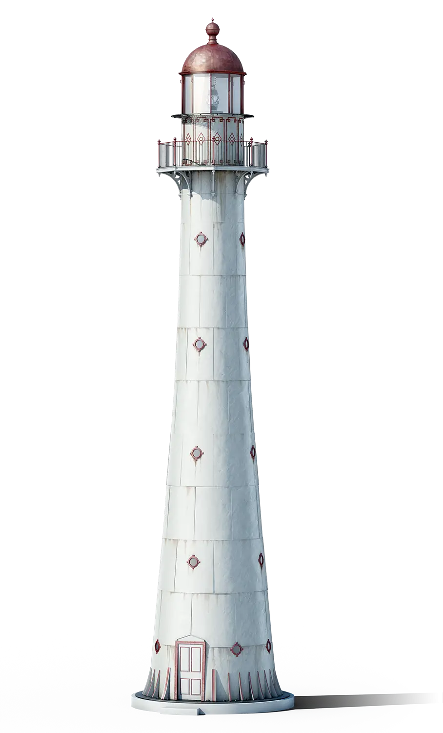 White Lighthouse Coastal Illustration