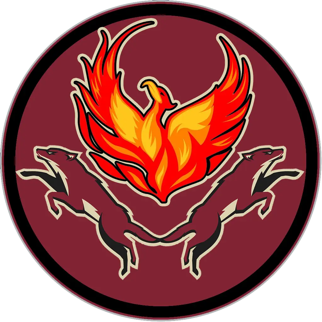 Phoenix and Wolf Emblem Design