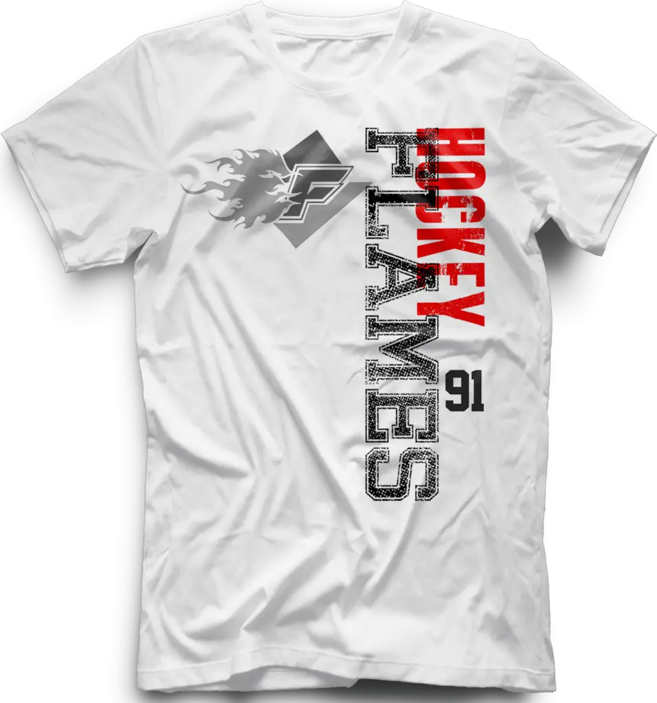 Hockey Flames Graphic T-Shirt