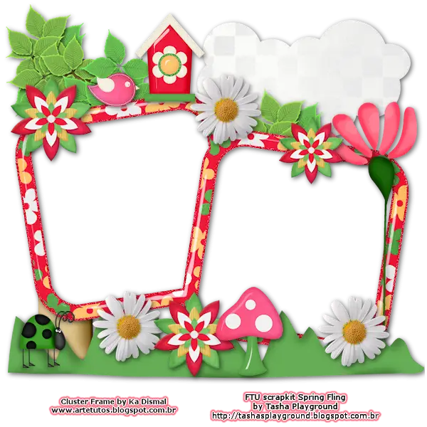 Decorative Photo Frame with Flowers